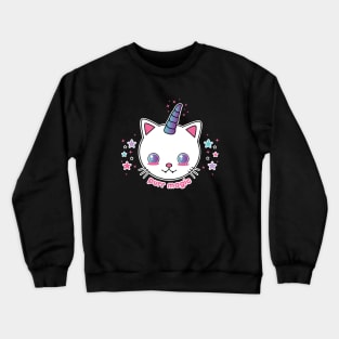 Kawaii Caticorn Pastel Goth Crewneck Sweatshirt